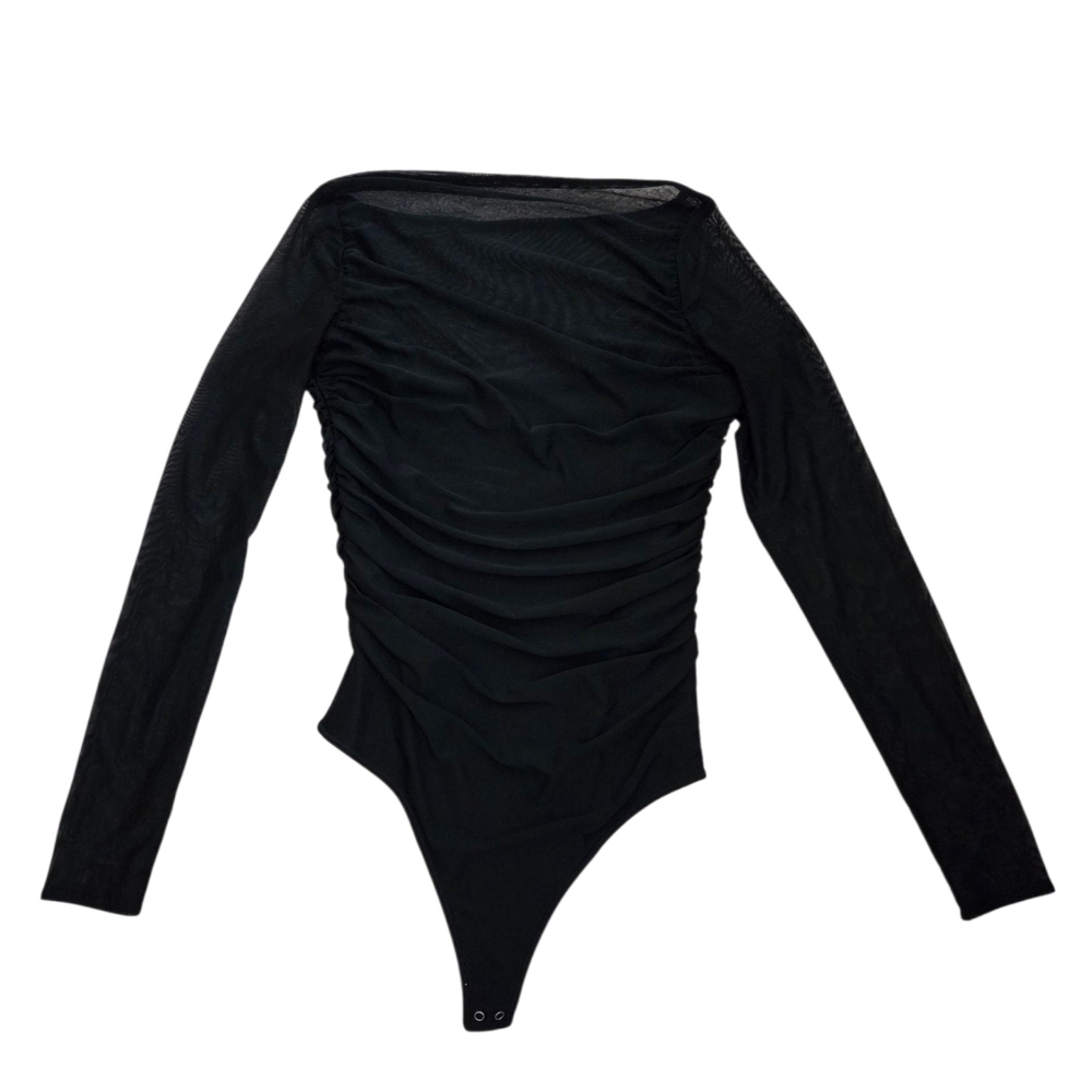 A&F Black Long Sleeve Mesh Bodysuit - Picture 3 of 7